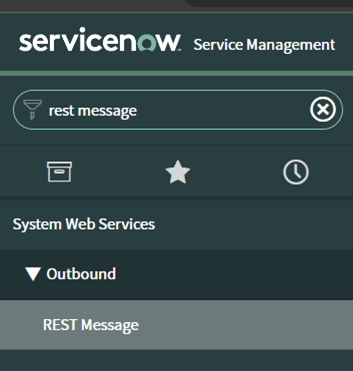 servicenow rest massage