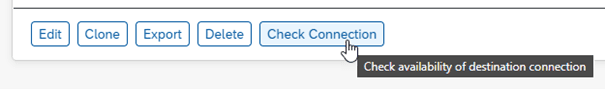 check availability of destination connection