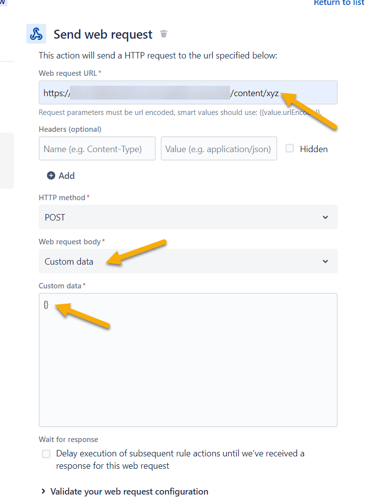 maintain an empty request body