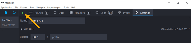 Start Mockoon-Server