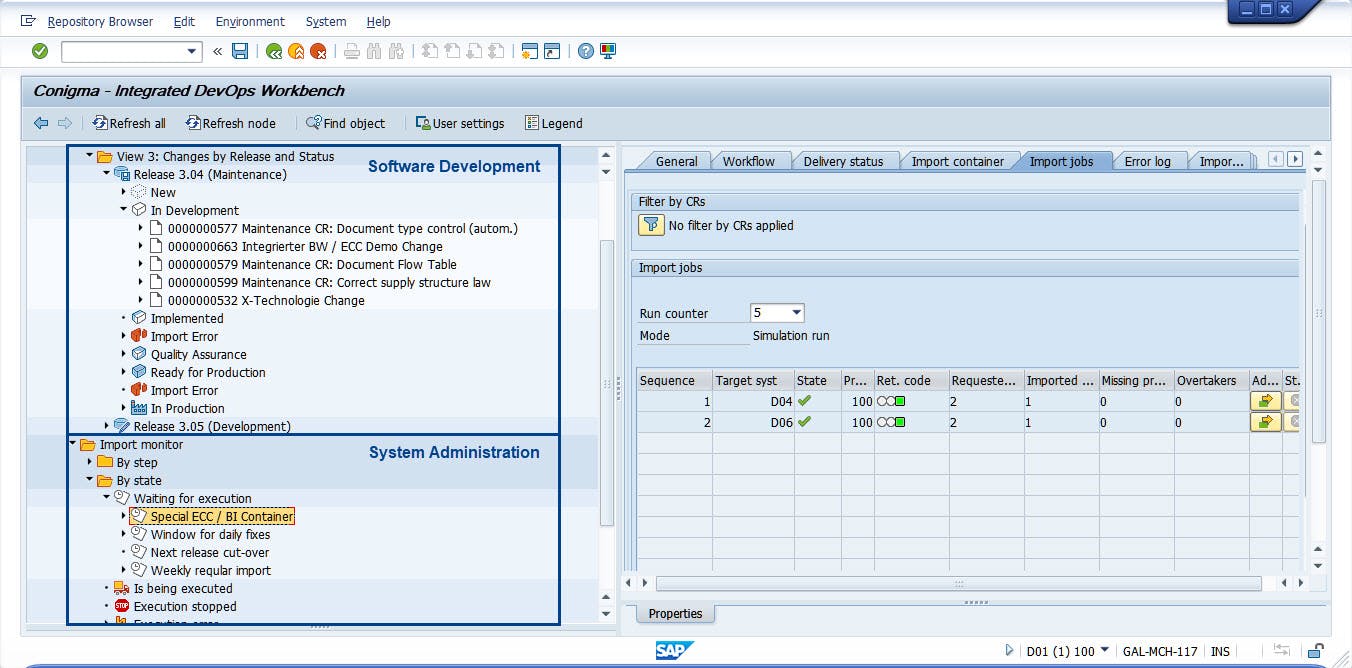 Conigma's integrated SAP DevOps Workbench